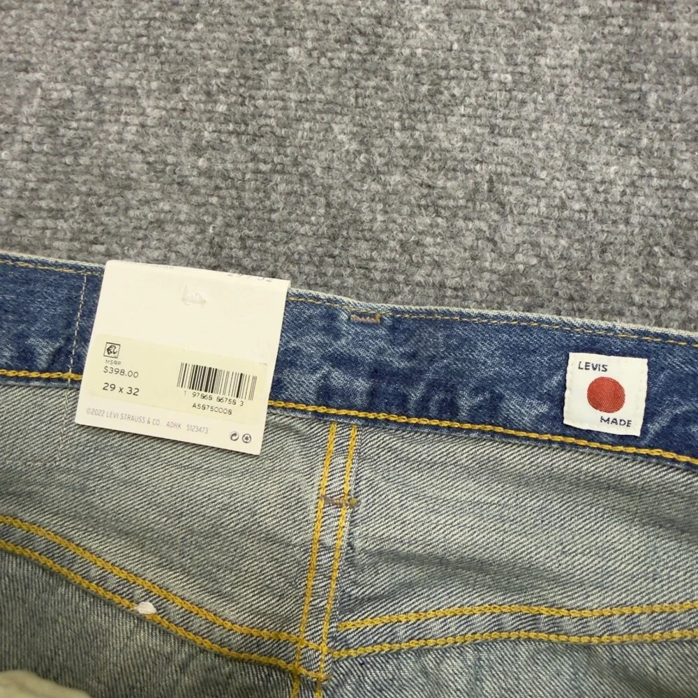 NWT Levis 501 1980s Made in Japan Selvedge Patchwork Jeans Blue Size 29x32